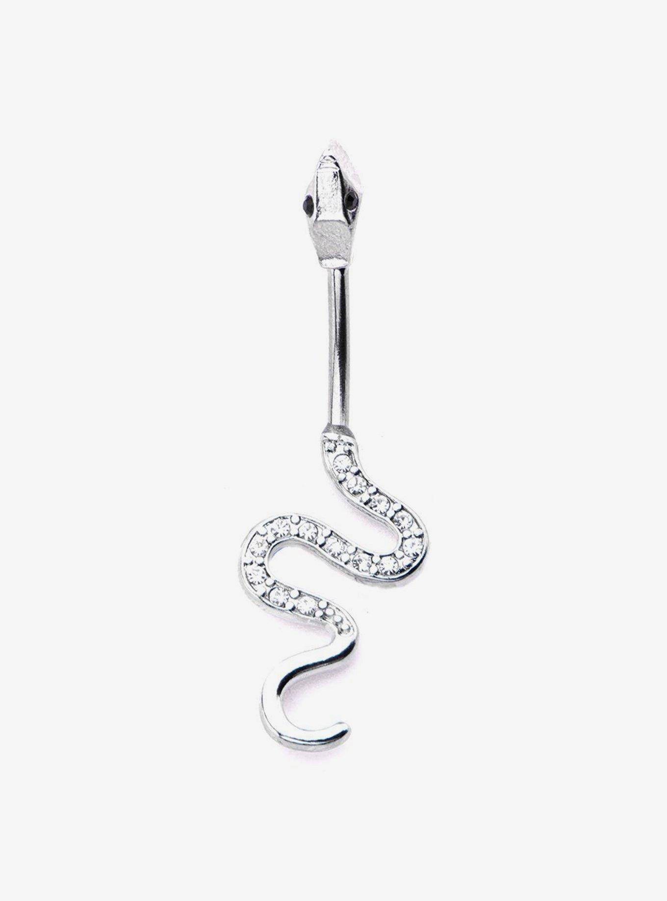 Steel Snake Navel Barbell, , hi-res