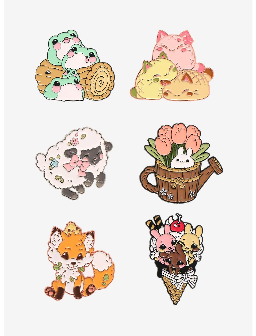 Kawaii Animal Friends Blind Box Enamel Pin By Sugar Bunny Shop, , hi-res