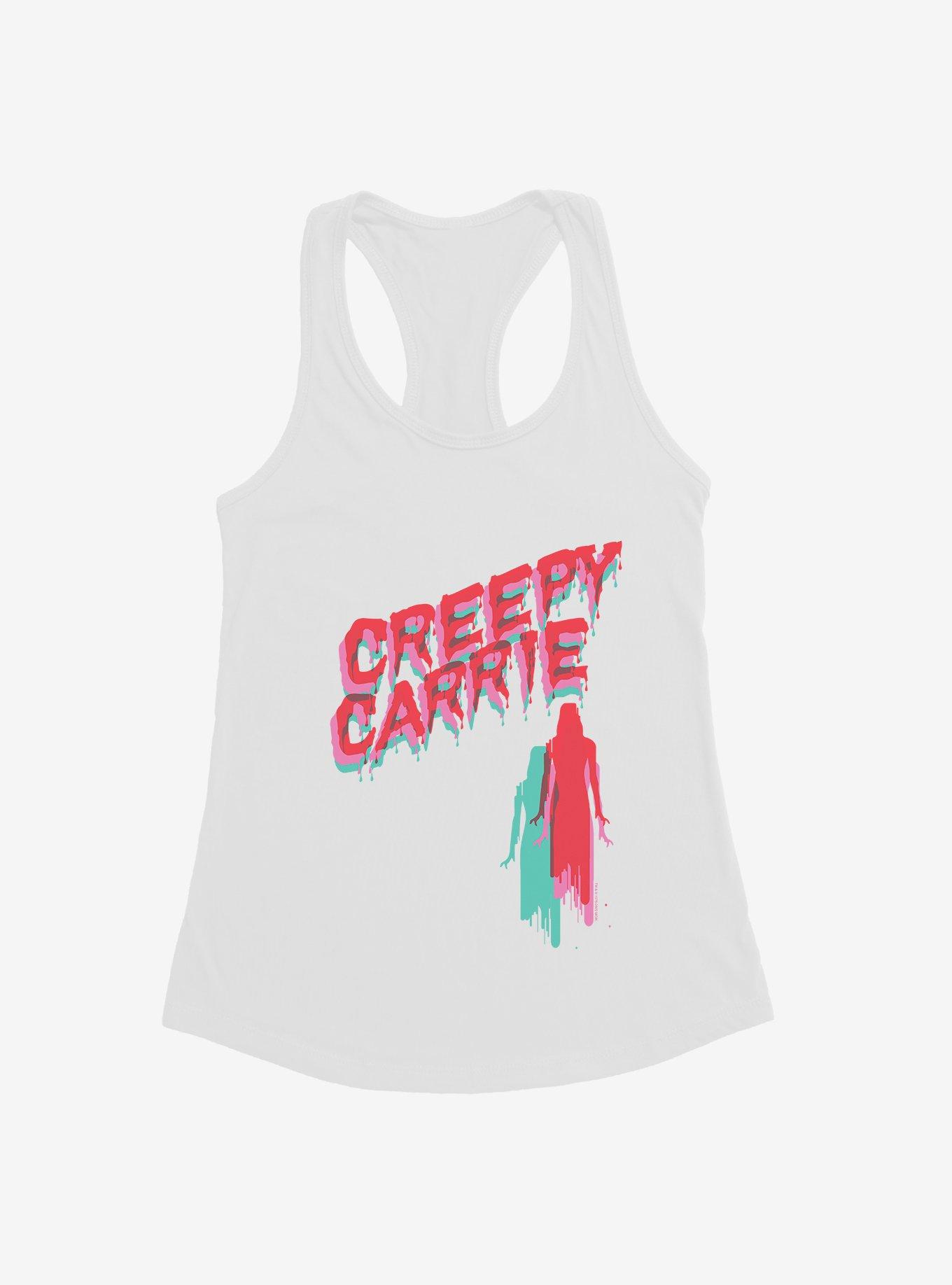 Carrie 1976 Creepy Carrie Girls Tank, WHITE, hi-res