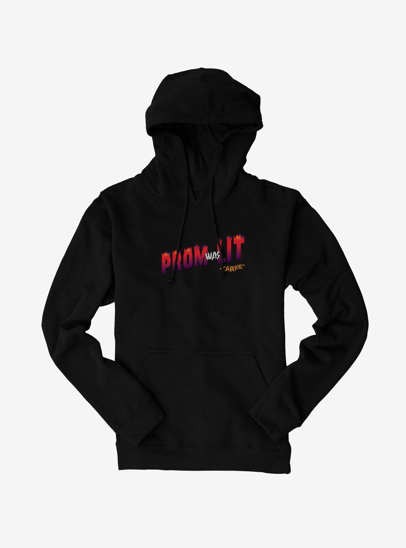 Carrie 1976 Prom Was Lit Hoodie, BLACK, hi-res