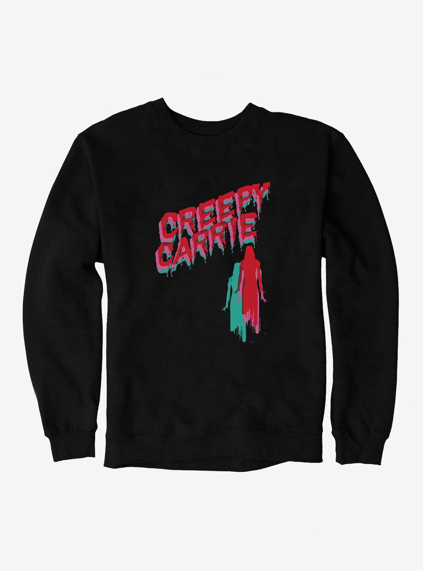 Carrie 1976 Creepy Carrie Sweatshirt, BLACK, hi-res