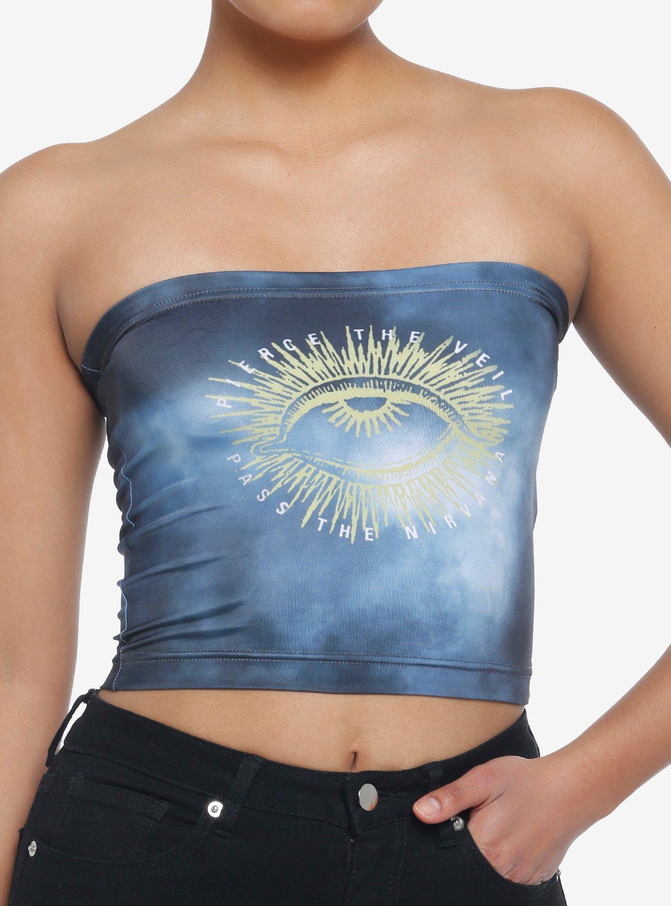 Pierce The Veil Pass The Nirvana Girls Tube Top, MULTI, hi-res