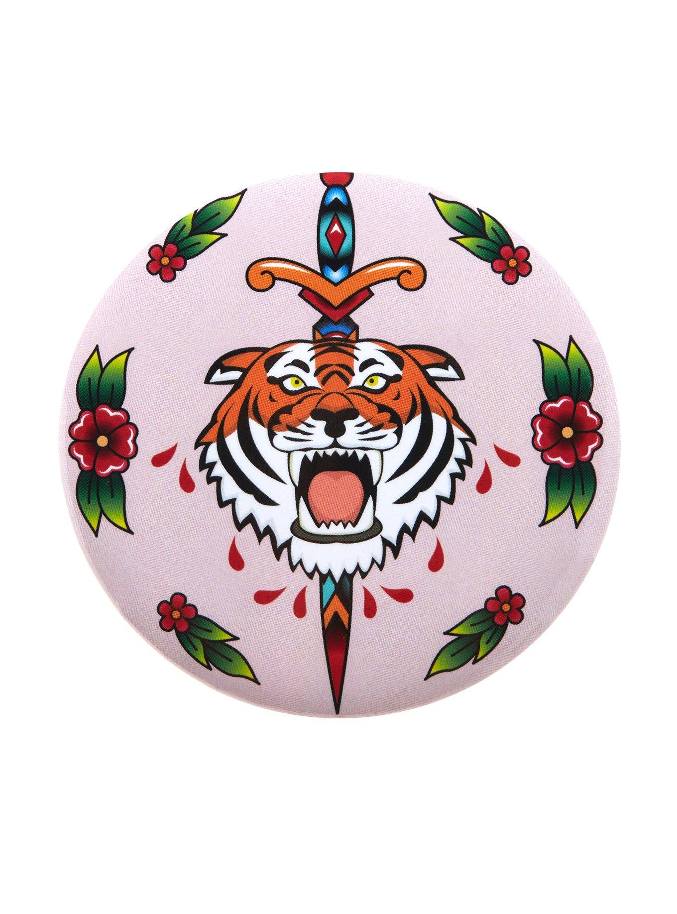 Tiger Dagger 3 Inch Button, , hi-res