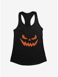 Halloween Evil Jack-O'-Lantern Face Womens Tank Top, BLACK, hi-res
