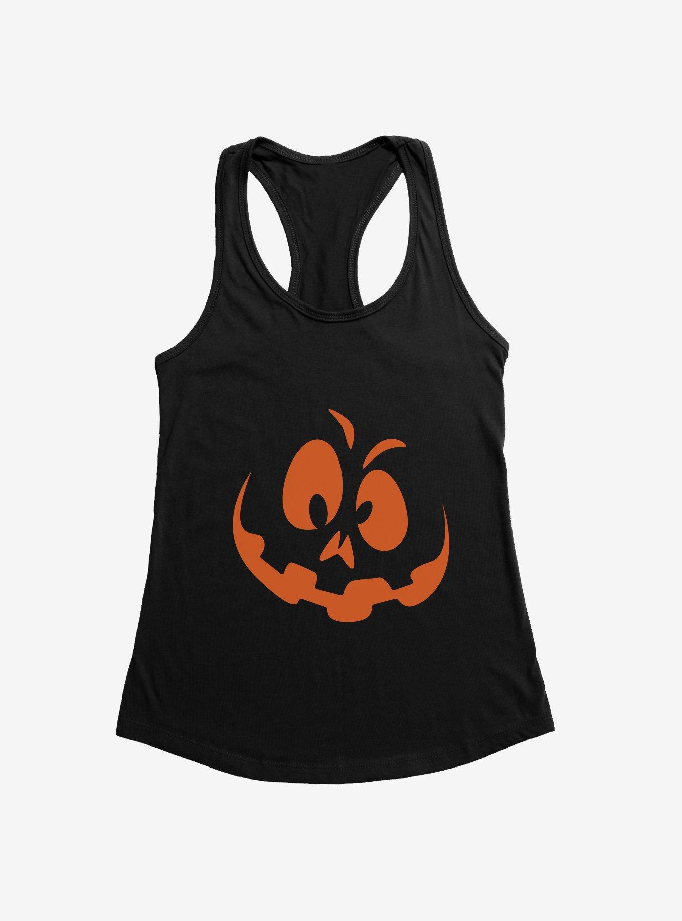 Halloween Loopy Jack-O'-Lantern Face Womens Tank Top, BLACK, hi-res