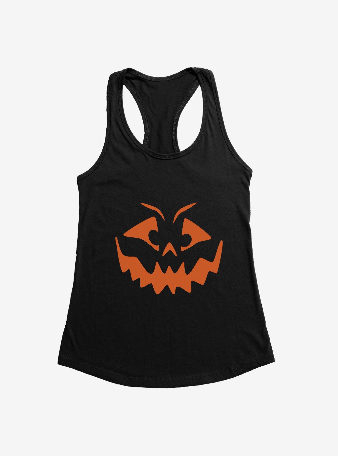 Halloween Mischief Jack-O'-Lantern Face Womens Tank Top, BLACK, hi-res