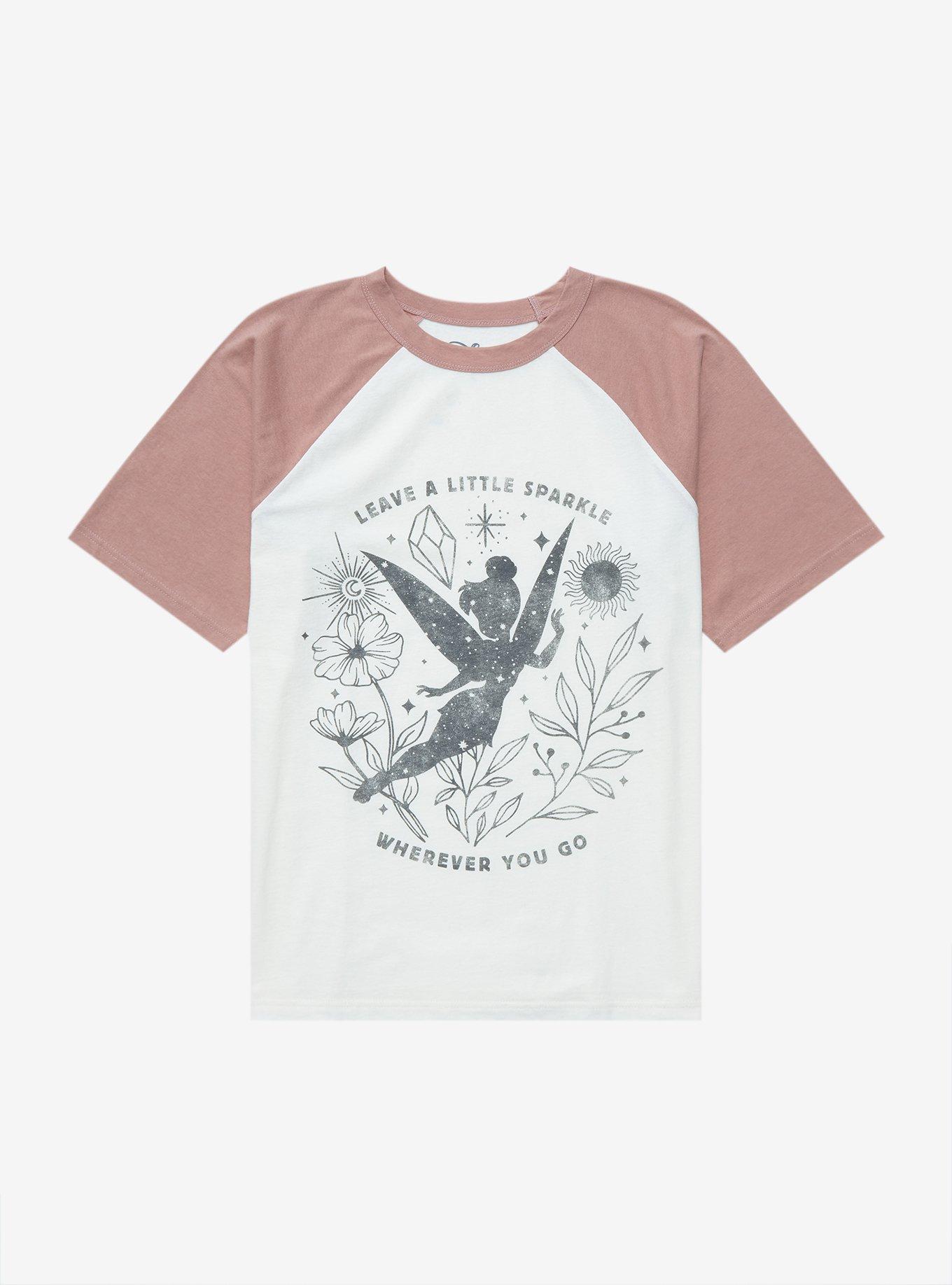 Disney Peter Pan Tinker Bell Leave a Little Sparkle Women&rsquo;s T-Shirt - BoxLunch Exclusive, OFF WHITE, hi-res