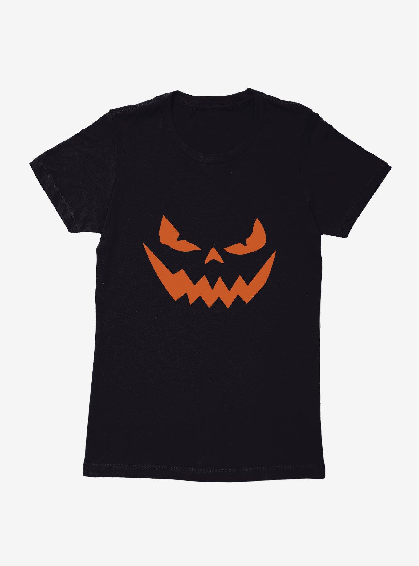 Halloween Evil Jack-O'-Lantern Face Womens T-Shirt, , hi-res