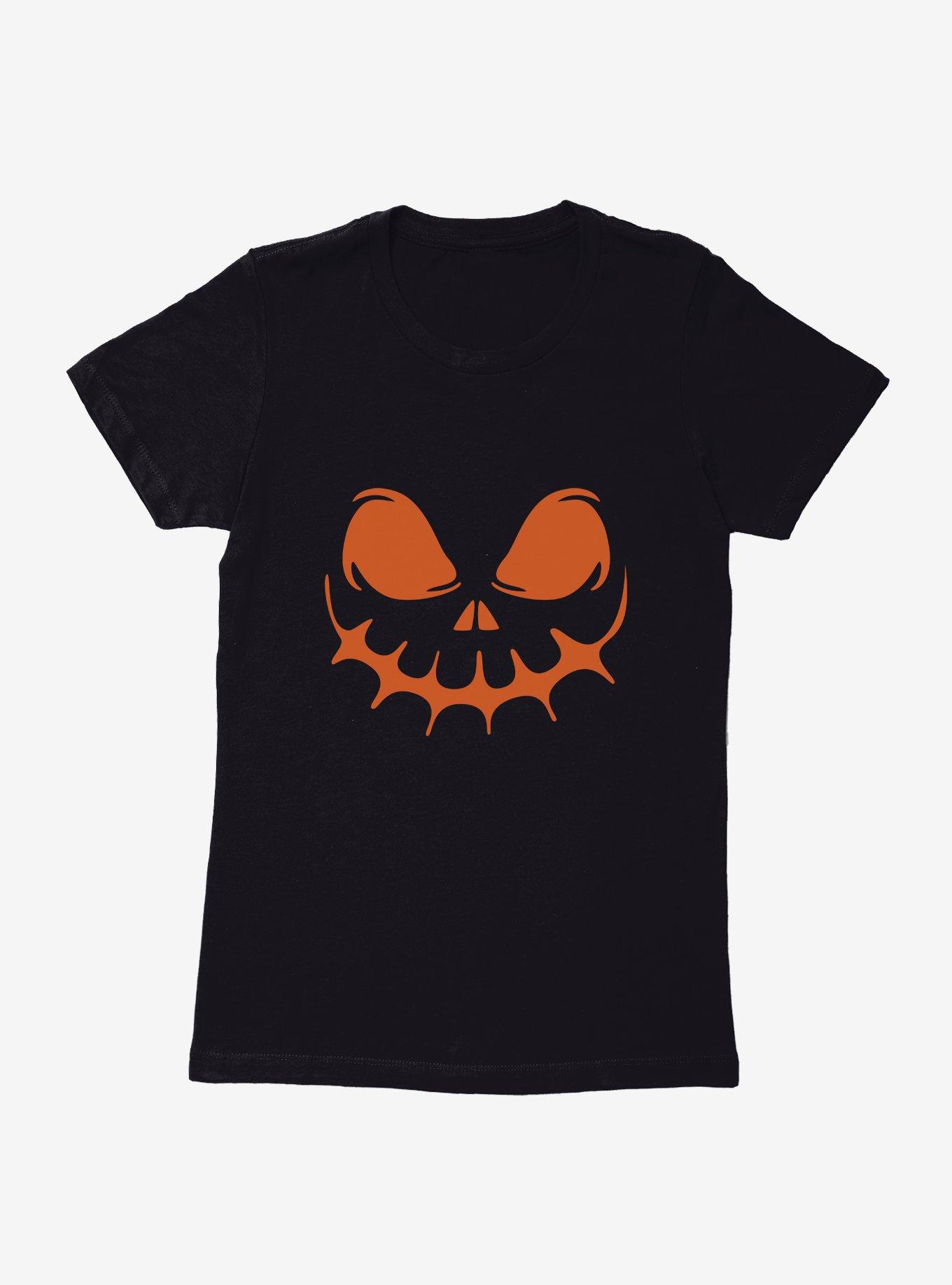 Halloween Haunting Jack-O'-Lantern Face Womens T-Shirt, BLACK, hi-res