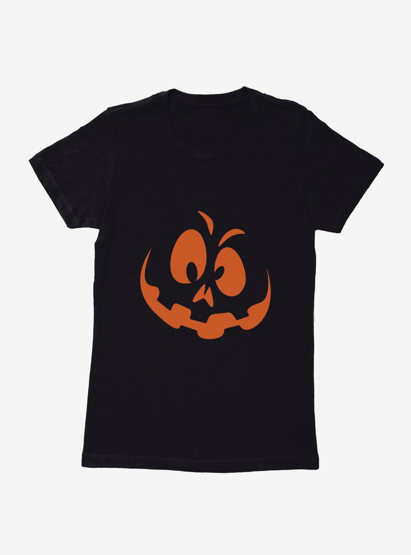 Halloween Loopy Jack-O'-Lantern Face Womens T-Shirt, BLACK, hi-res