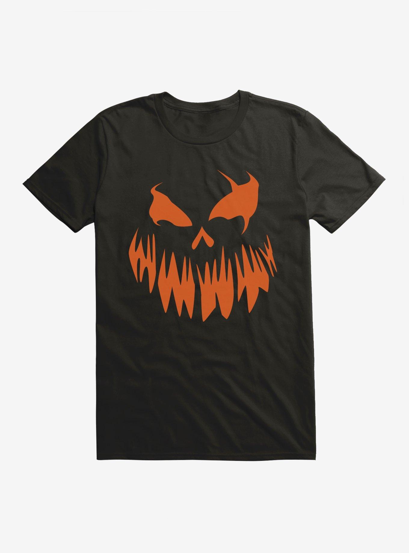 Halloween Monstrous Jack-O'-Lantern Face T-Shirt, BLACK, hi-res