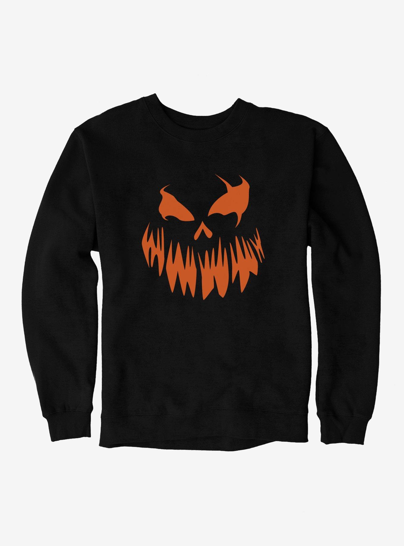 Halloween Monstrous Jack-O'-Lantern Sweatshirt, BLACK, hi-res