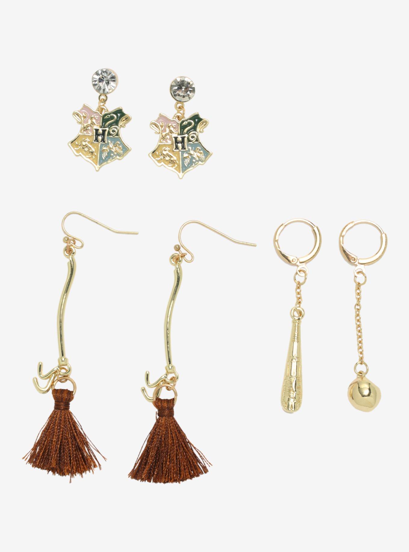 Harry Potter Hogwarts Quidditch Earring Set - BoxLunch Exclusive , , hi-res