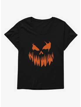Halloween Monstrous Jack-O'-Lantern Face Womens T-Shirt Plus Size, , hi-res