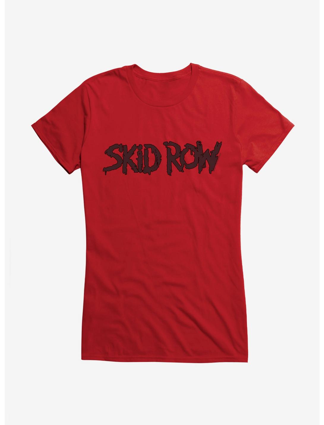 Skid Row Logo Outline Girls T-Shirt, RED, hi-res