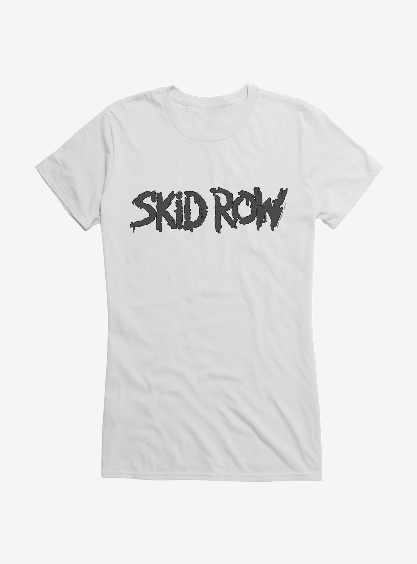 Skid Row Logo Outline Girls T-Shirt, WHITE, hi-res