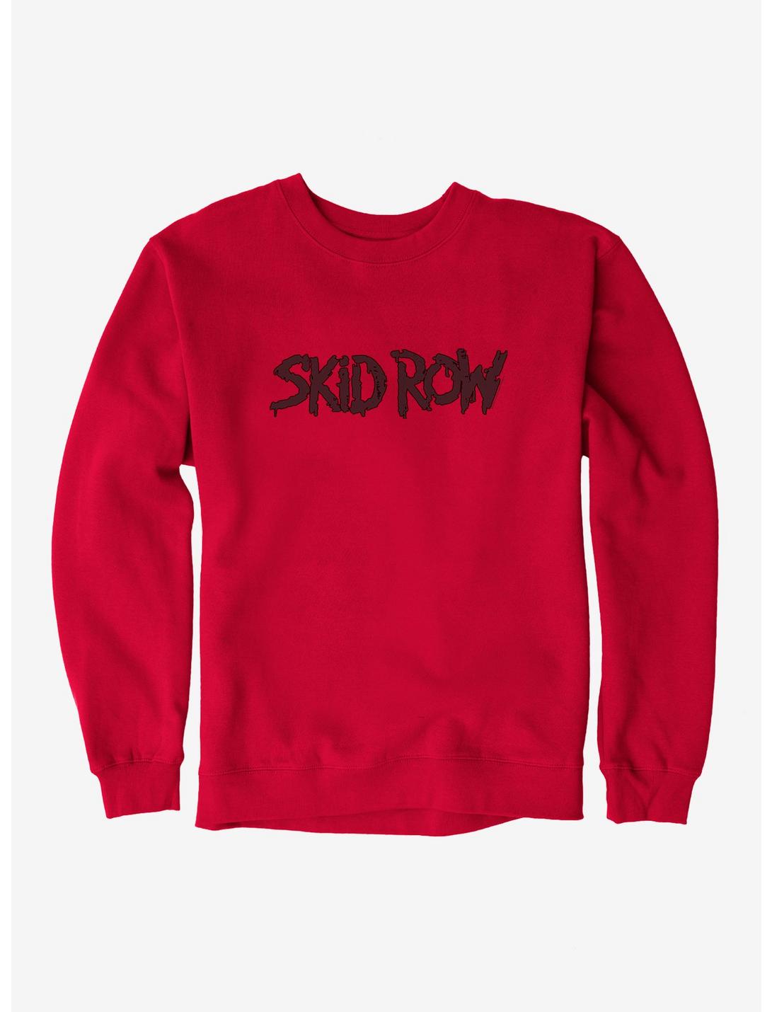 Skid Row Logo Outline Sweatshirt, RED, hi-res