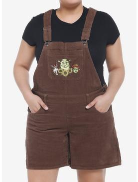 Shrek Embroidered Corduroy Shortalls Plus Size, , hi-res