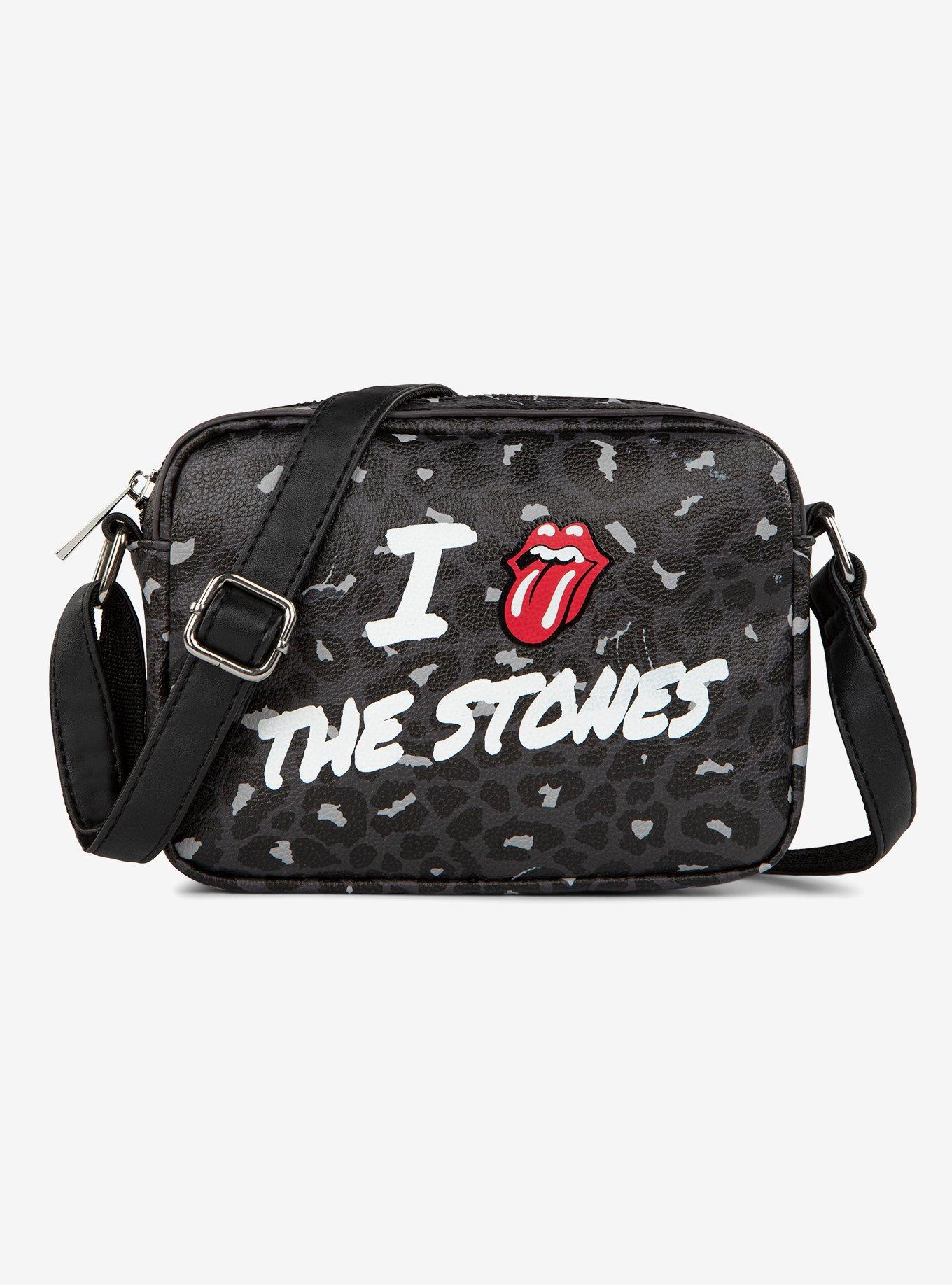 Bugatti Rolling Stones Vegan Leather Crossbody Bag Black Pattern, , hi-res