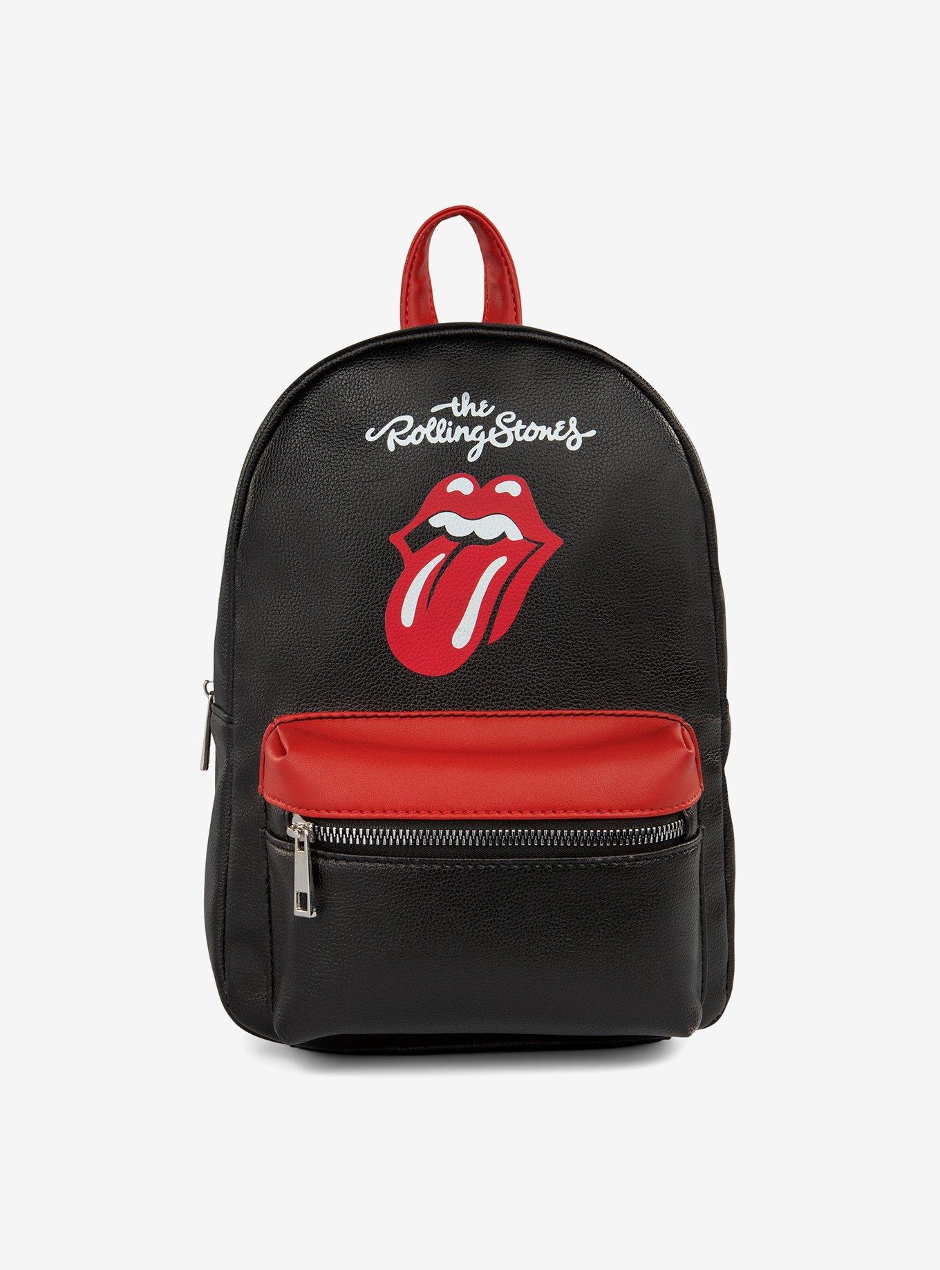 Bugatti Rolling Stones Vegan Leather Mini Backpack Black and Red, , hi-res