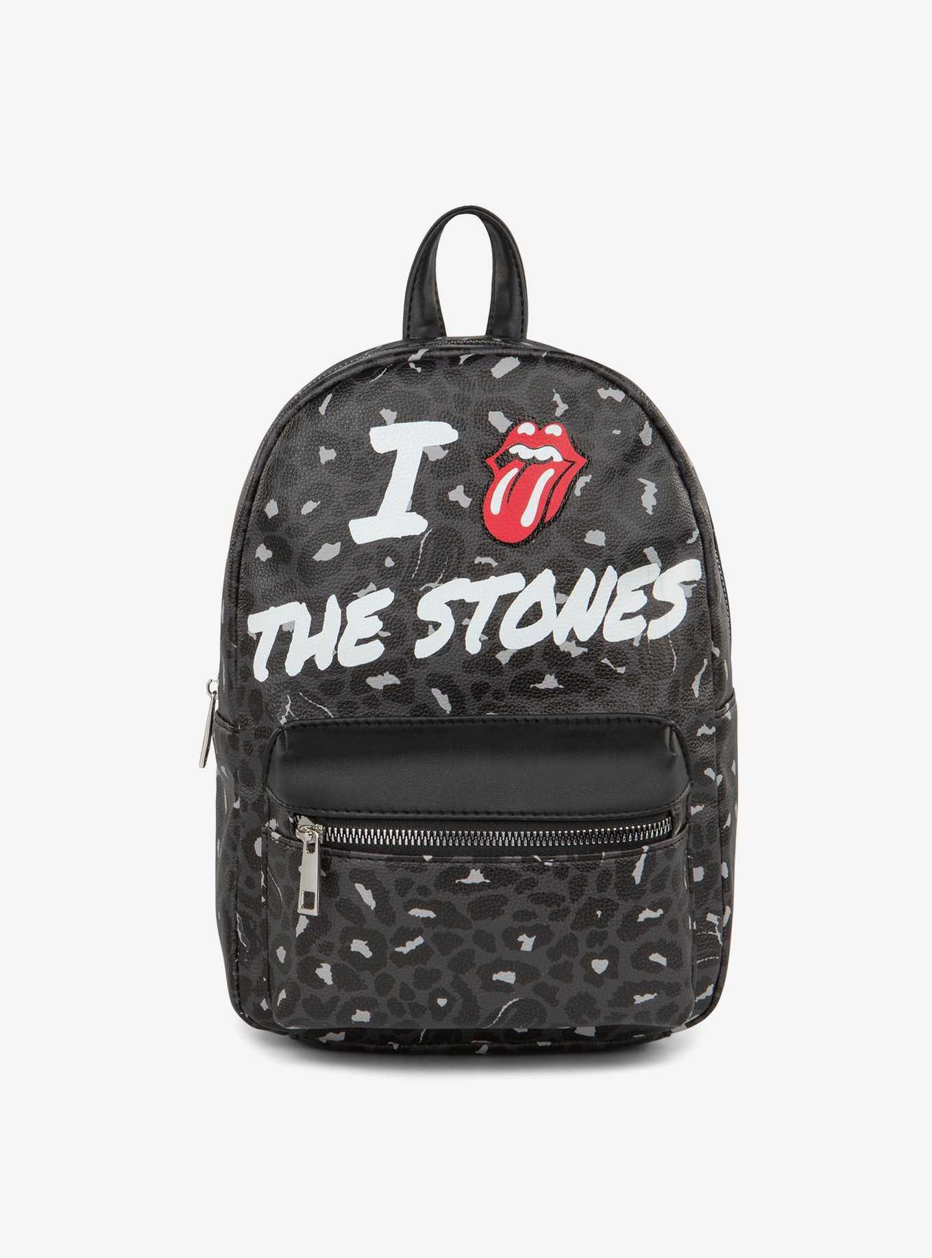 Bugatti Rolling Stones Vegan Leather Mini Backpack Black Pattern, , hi-res
