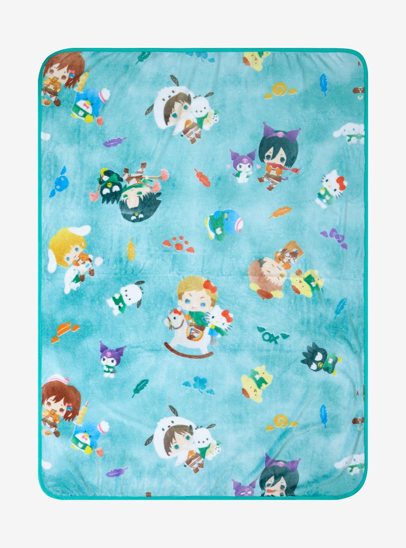 Bioworld Hello Kitty Anime Characters All Over Print Kitchen Decor Tea Towel