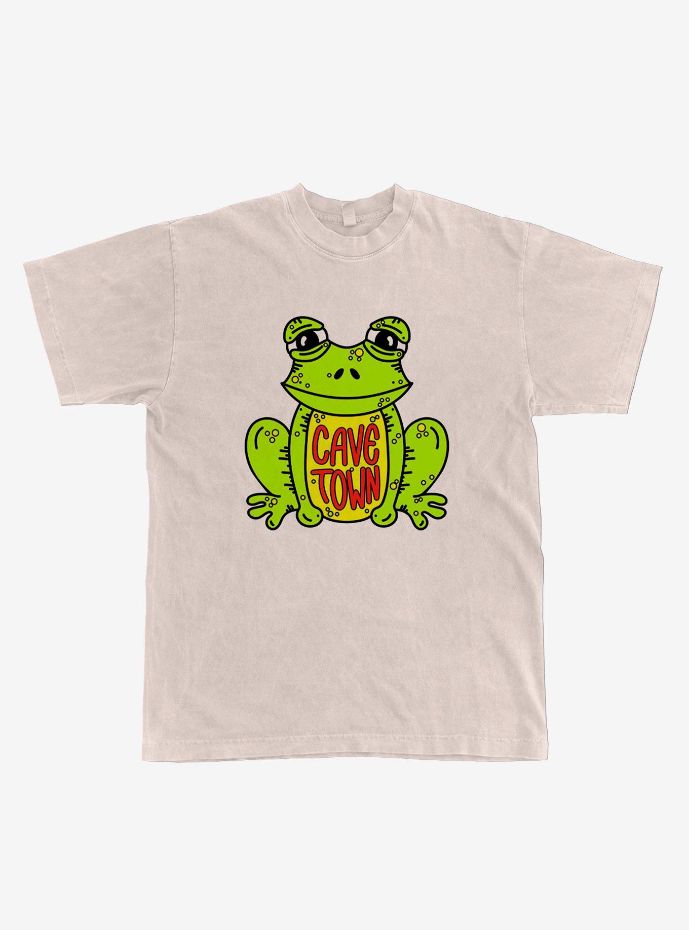 Cavetown Frog Boyfriend Fit Girls T-Shirt, CREAM, hi-res
