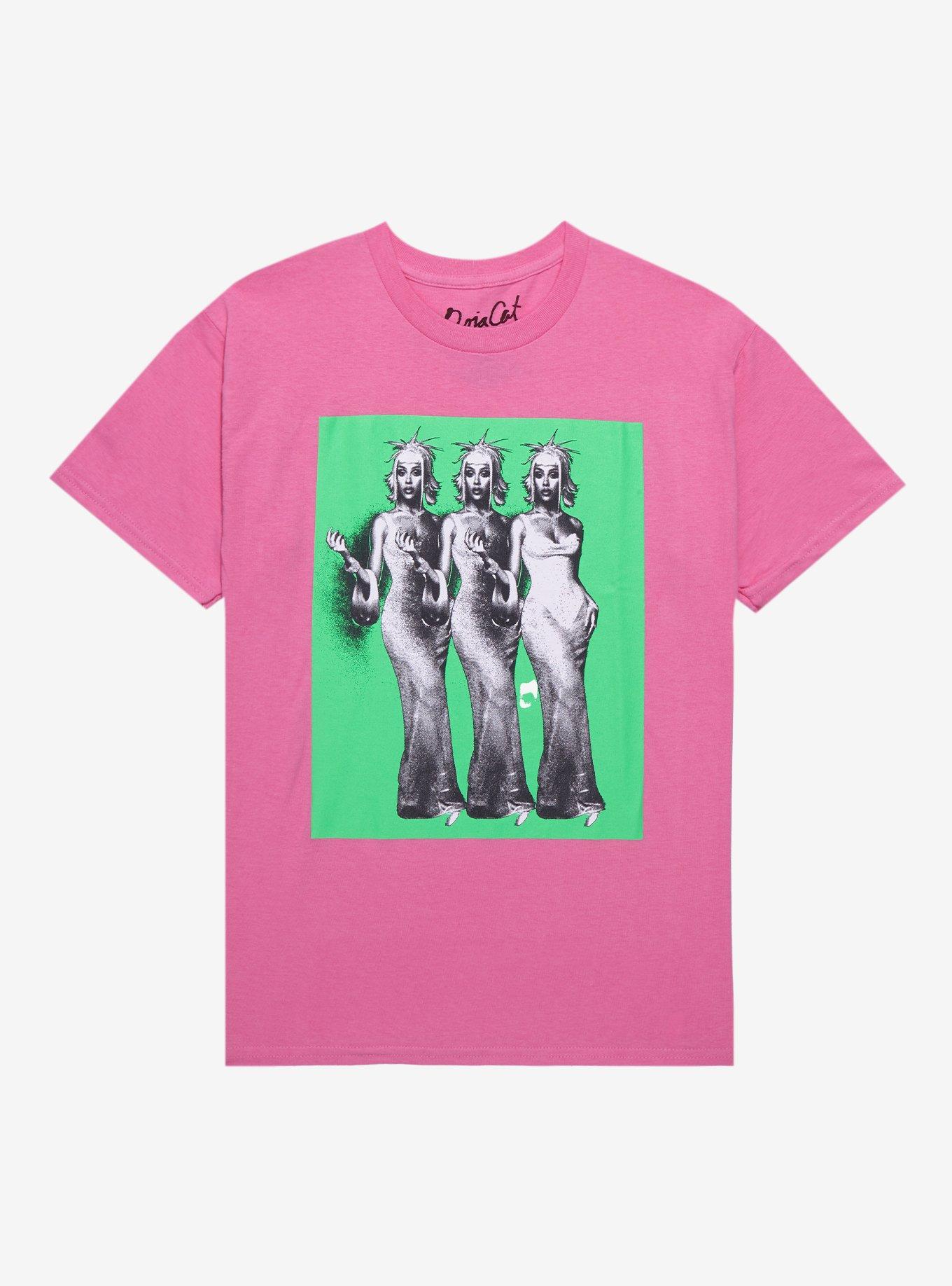 Doja Cat Evening Gown Portrait Boyfriend Fit Girls T-Shirt, PINK, hi-res