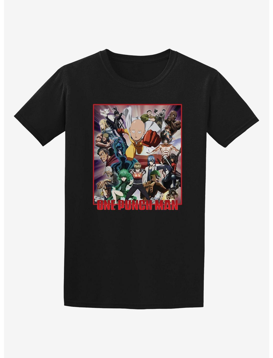 One Punch Man Group T-Shirt, BLACK, hi-res