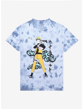 Plus Size Naruto Shippuden Blue Cloud Wash T-Shirt, , hi-res