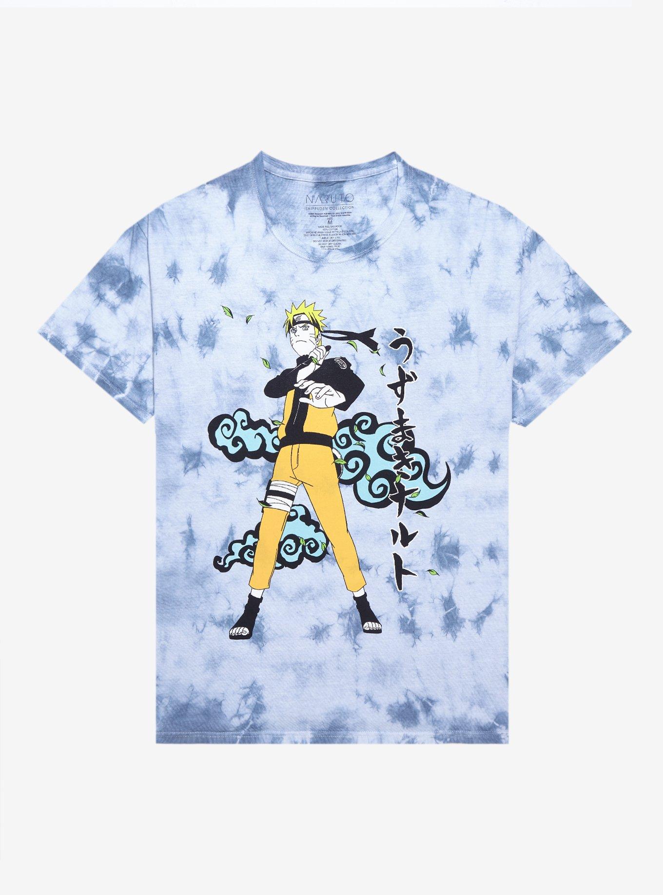 Naruto Shippuden Blue Cloud Wash T-Shirt, MULTI, hi-res