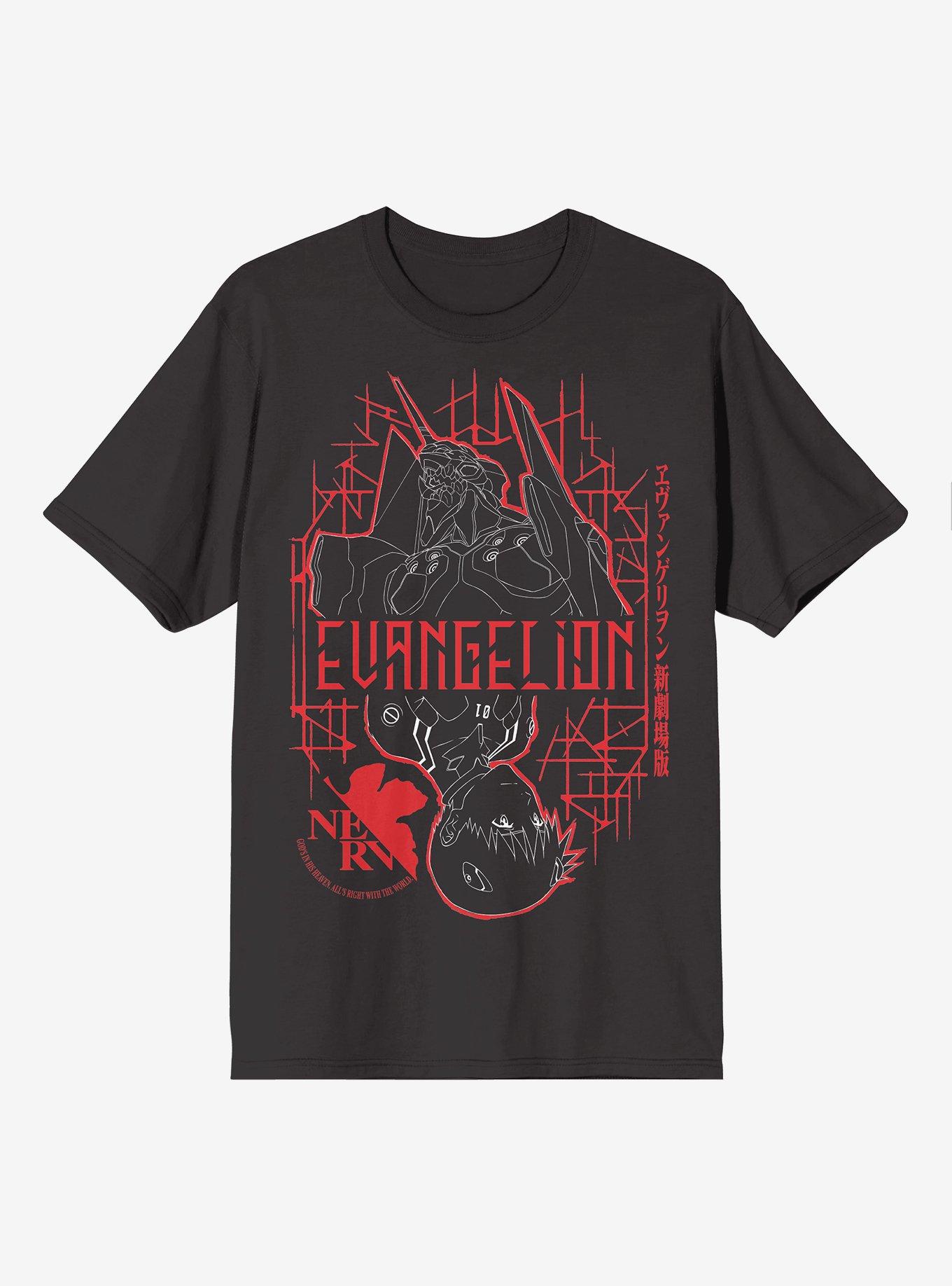 Neon Genesis Evangelion Red Line Double-Sided T-Shirt, BLACK, hi-res