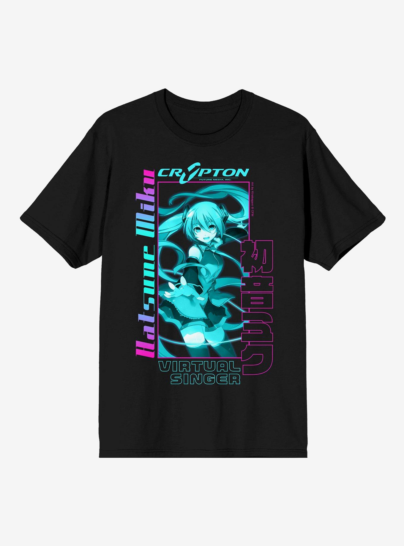Hatsune Miku Virtual Singer T-Shirt, BLACK, hi-res