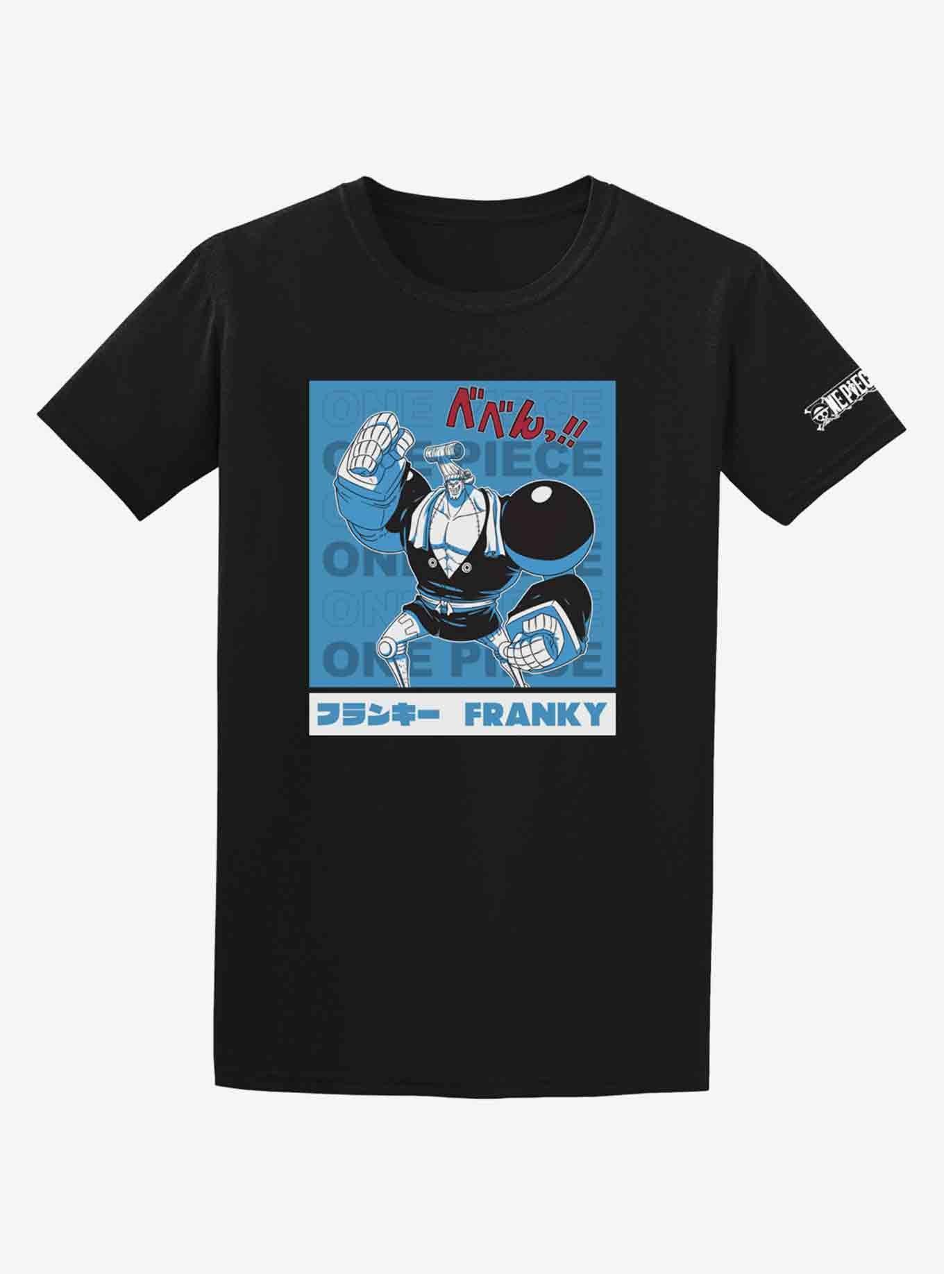 One Piece Franky Wano Portrait T-Shirt, BLACK, hi-res