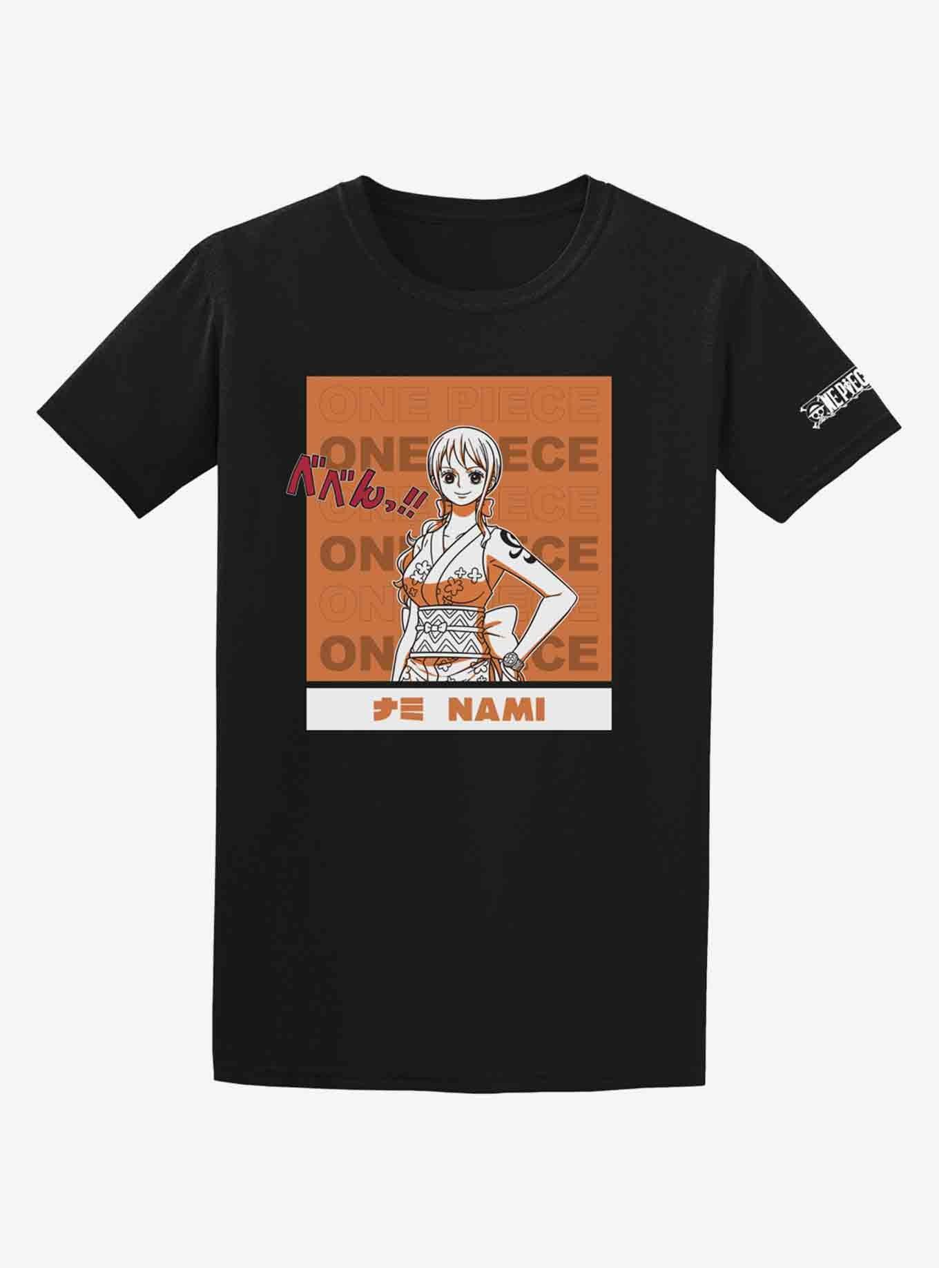 One Piece Nami Wano Portrait T-Shirt, BLACK, hi-res