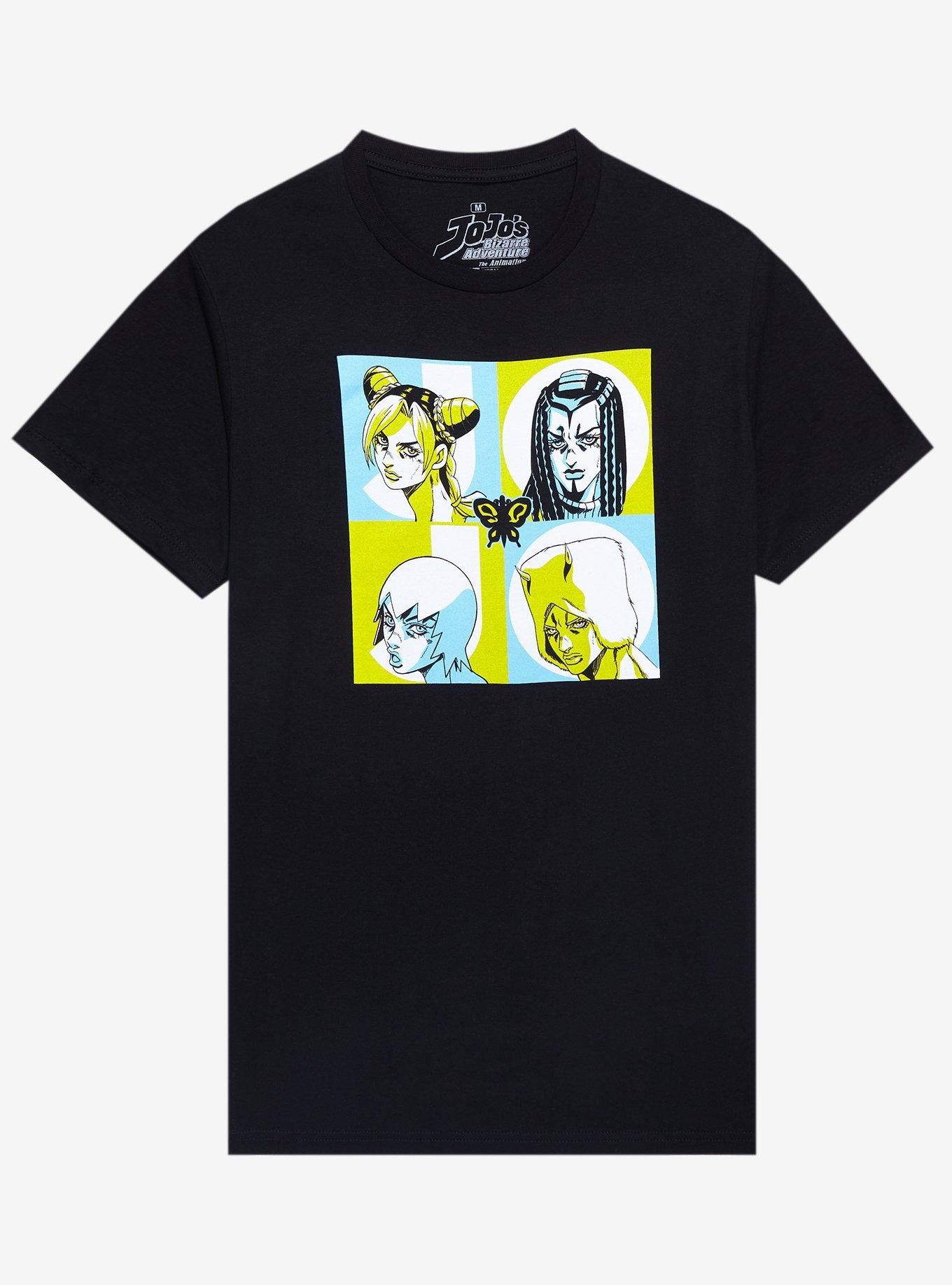 JoJo's Bizarre Adventure: Stone Ocean Character Grid T-Shirt, BLACK, hi-res