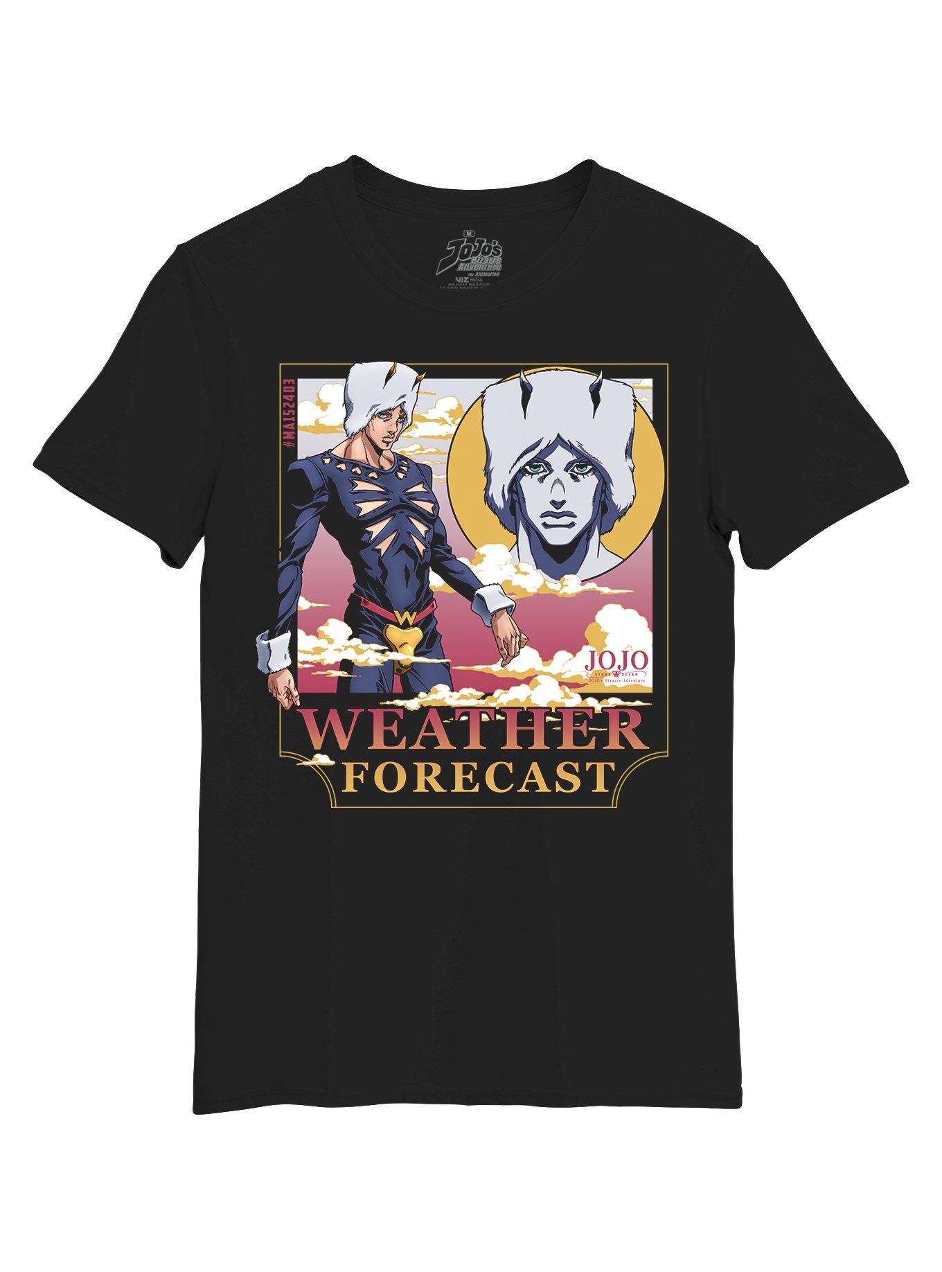 JoJo's Bizarre Adventure: Stone Ocean Weather Forecast T-Shirt, BLACK, hi-res