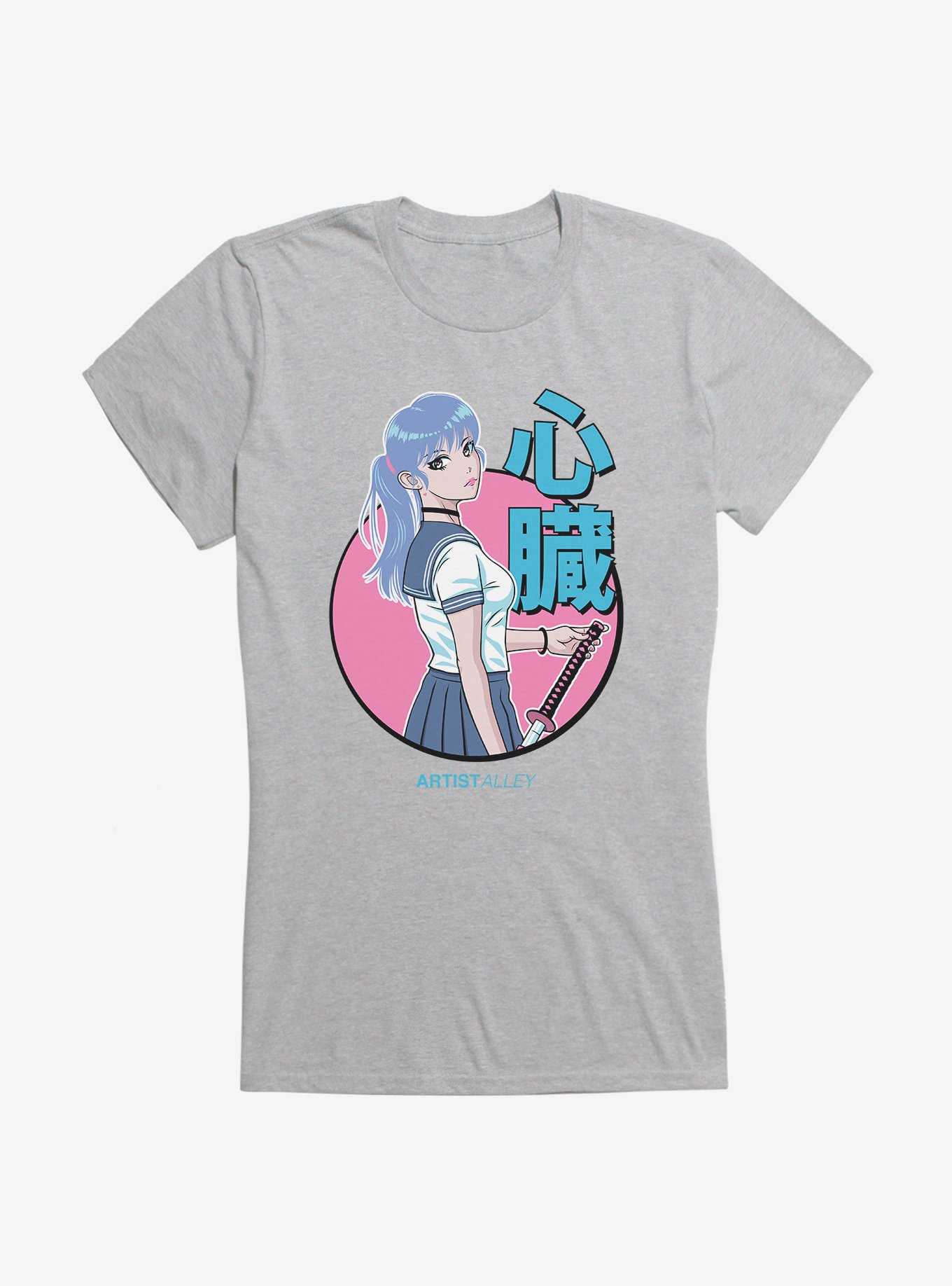 Artist Alley Anime Girl Heart Girls T-Shirt, , hi-res