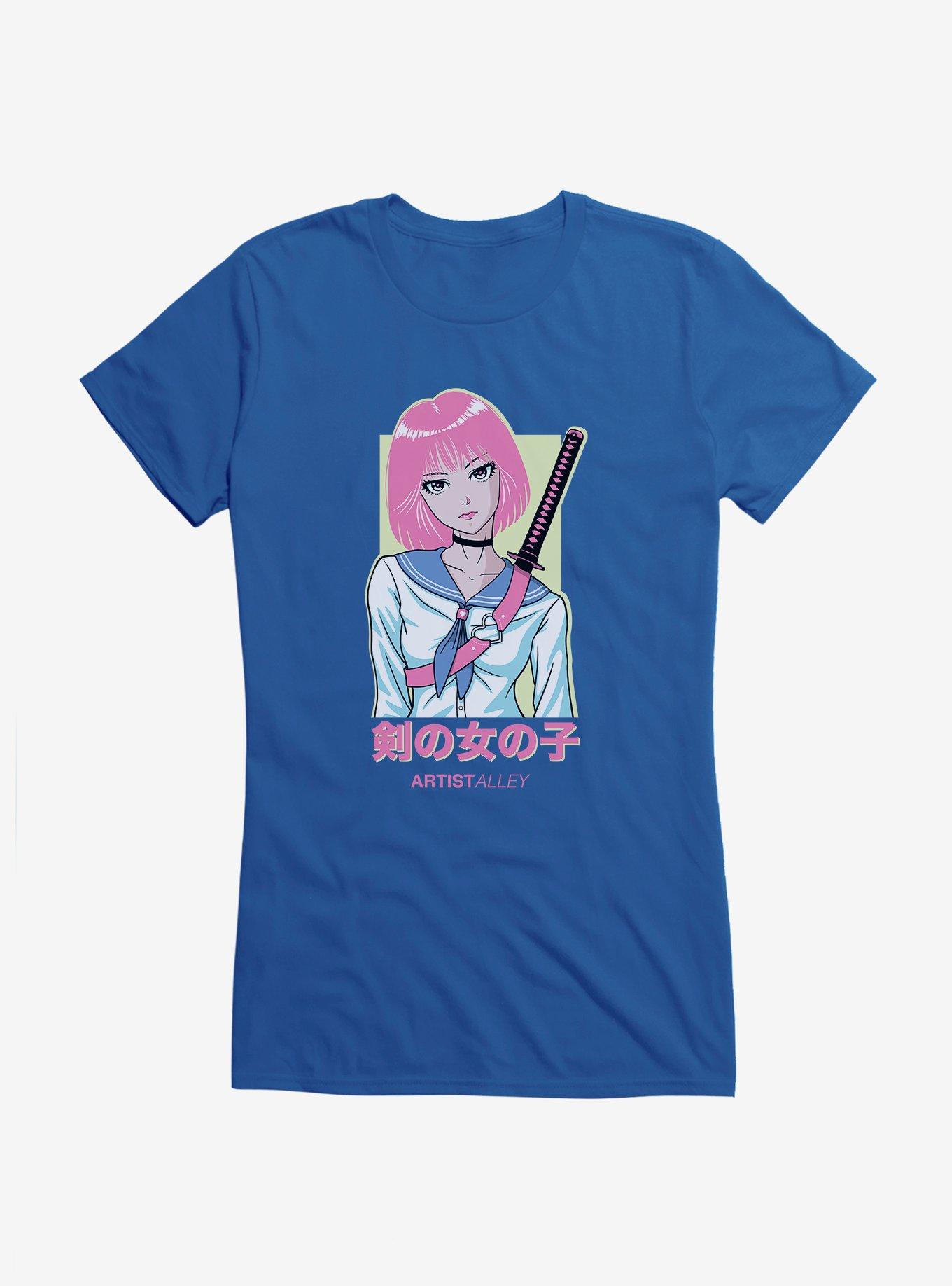 Artist Alley Anime Girl Sword Girls T-Shirt