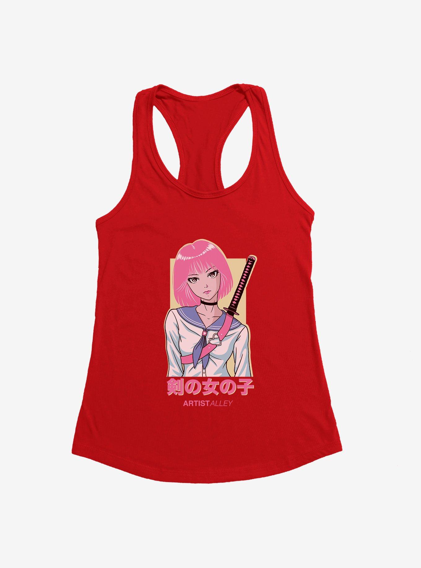 Artist Alley Anime Girl Sword Girls Tank, , hi-res