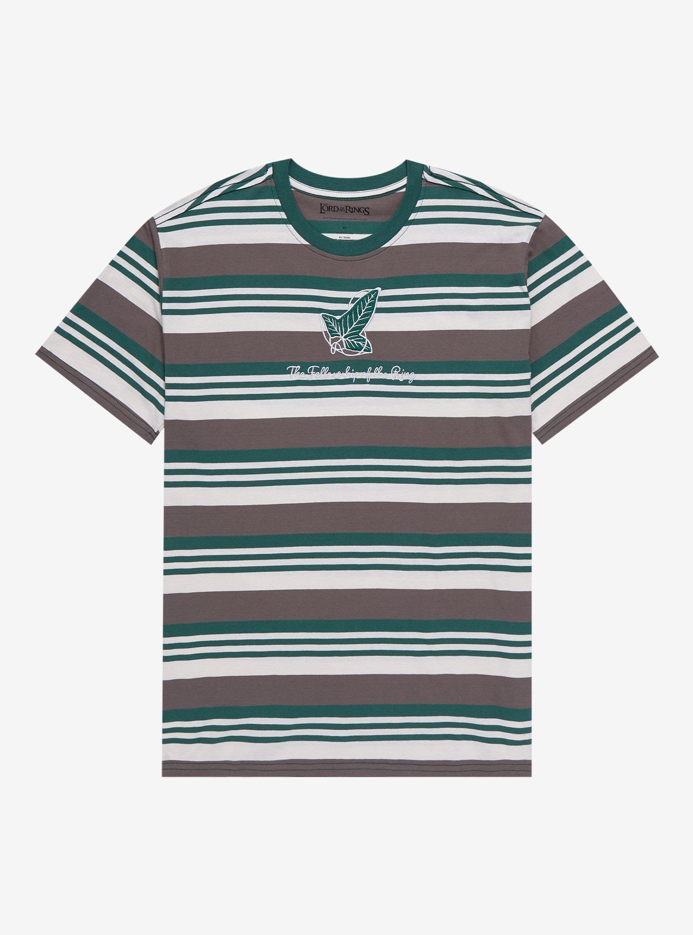 The Lord of the Rings Leaf of Lorien Striped T-Shirt - BoxLunch ...