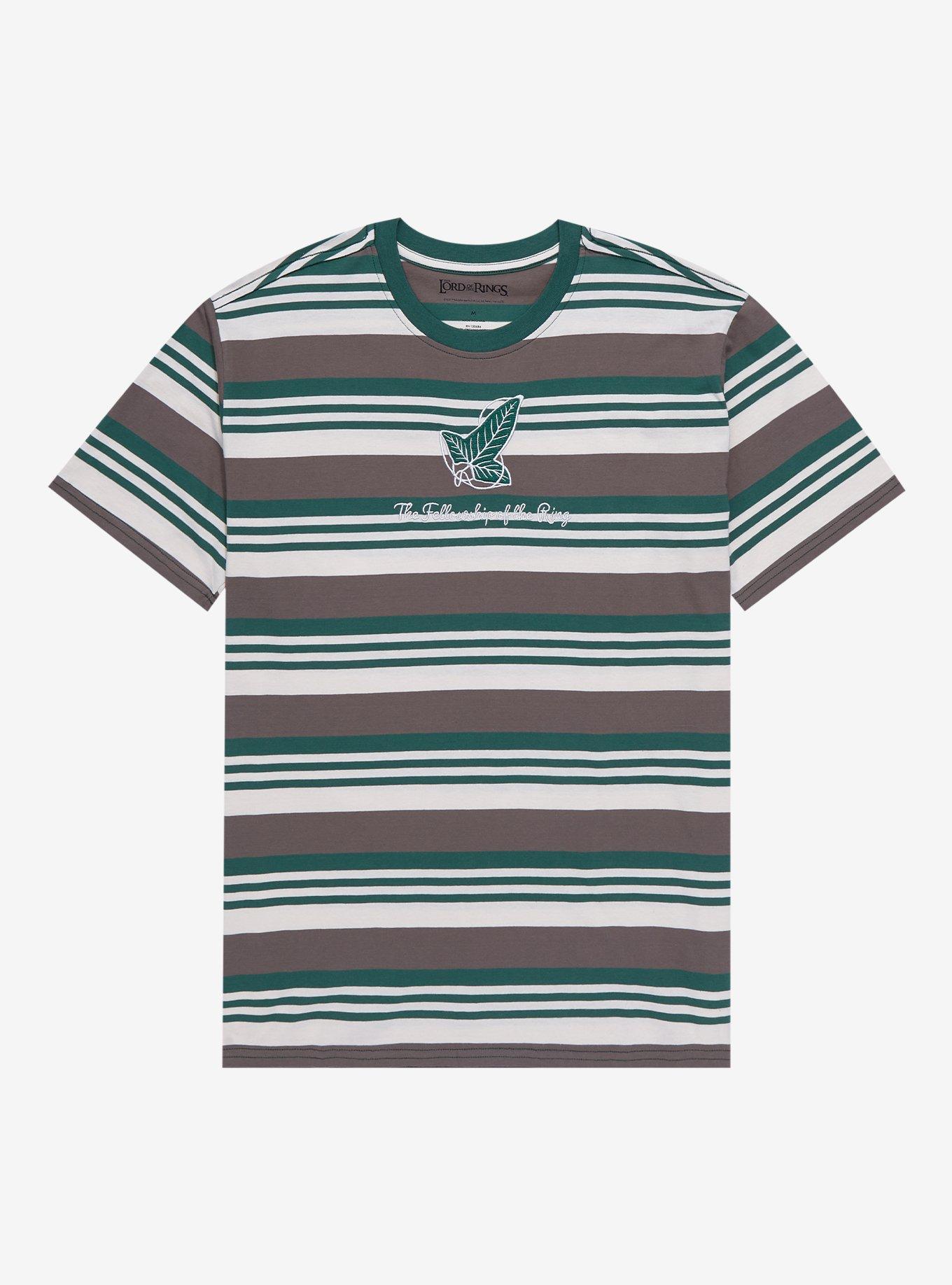 The Lord of the Rings Leaf of Lorien Striped T-Shirt - BoxLunch Exclusive, MULTI, hi-res