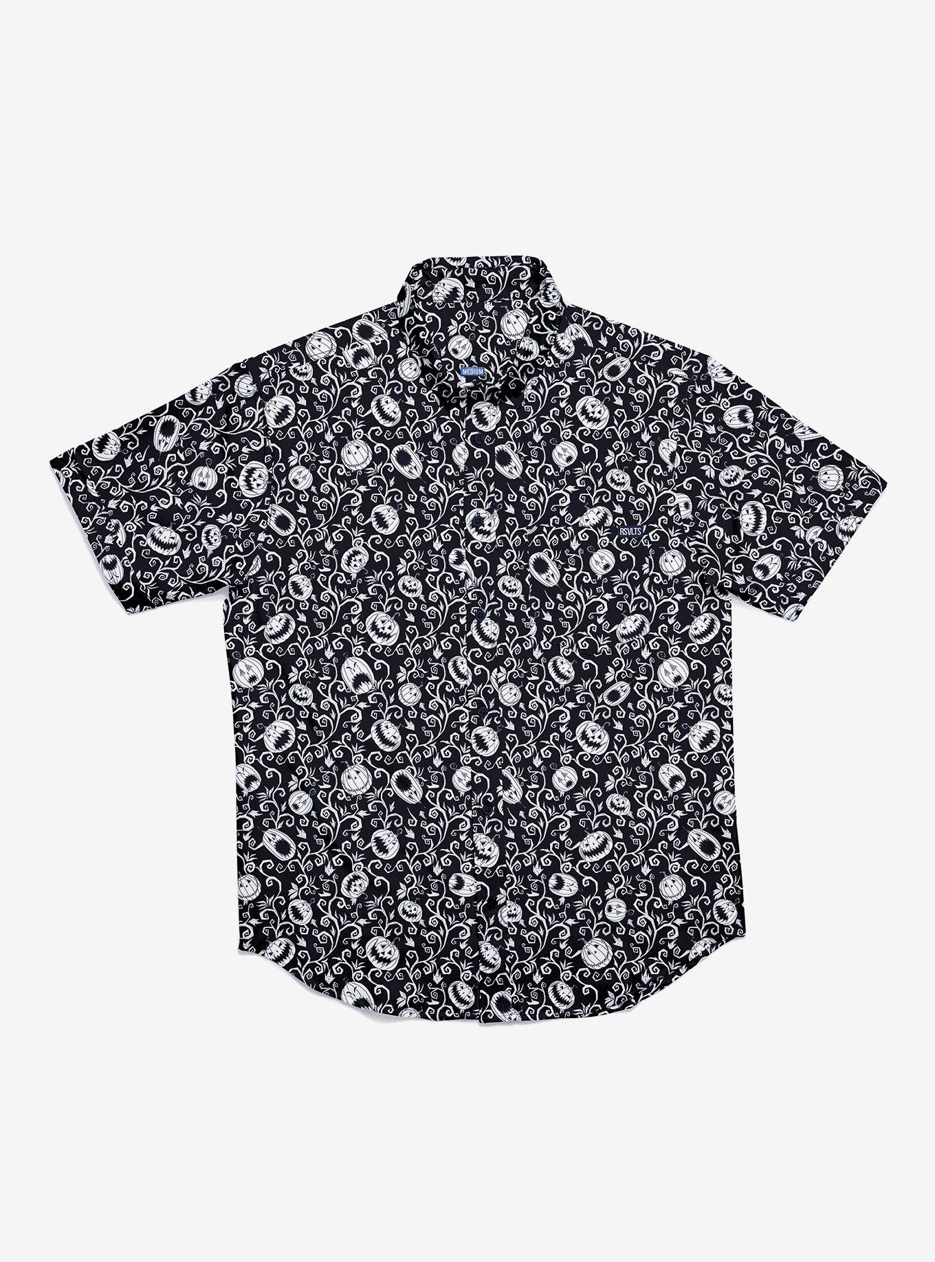 RSVLTS Pumpkin Patch Button-Up Shirt BoxLunch Exclusive, BLACK, hi-res