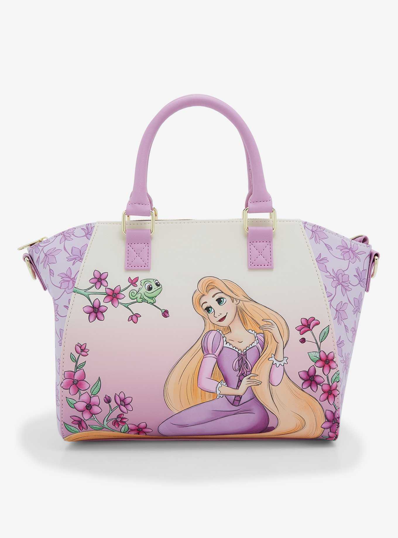 Loungefly Tangled Rapunzel & Pascal Flower Satchel Bag, , hi-res