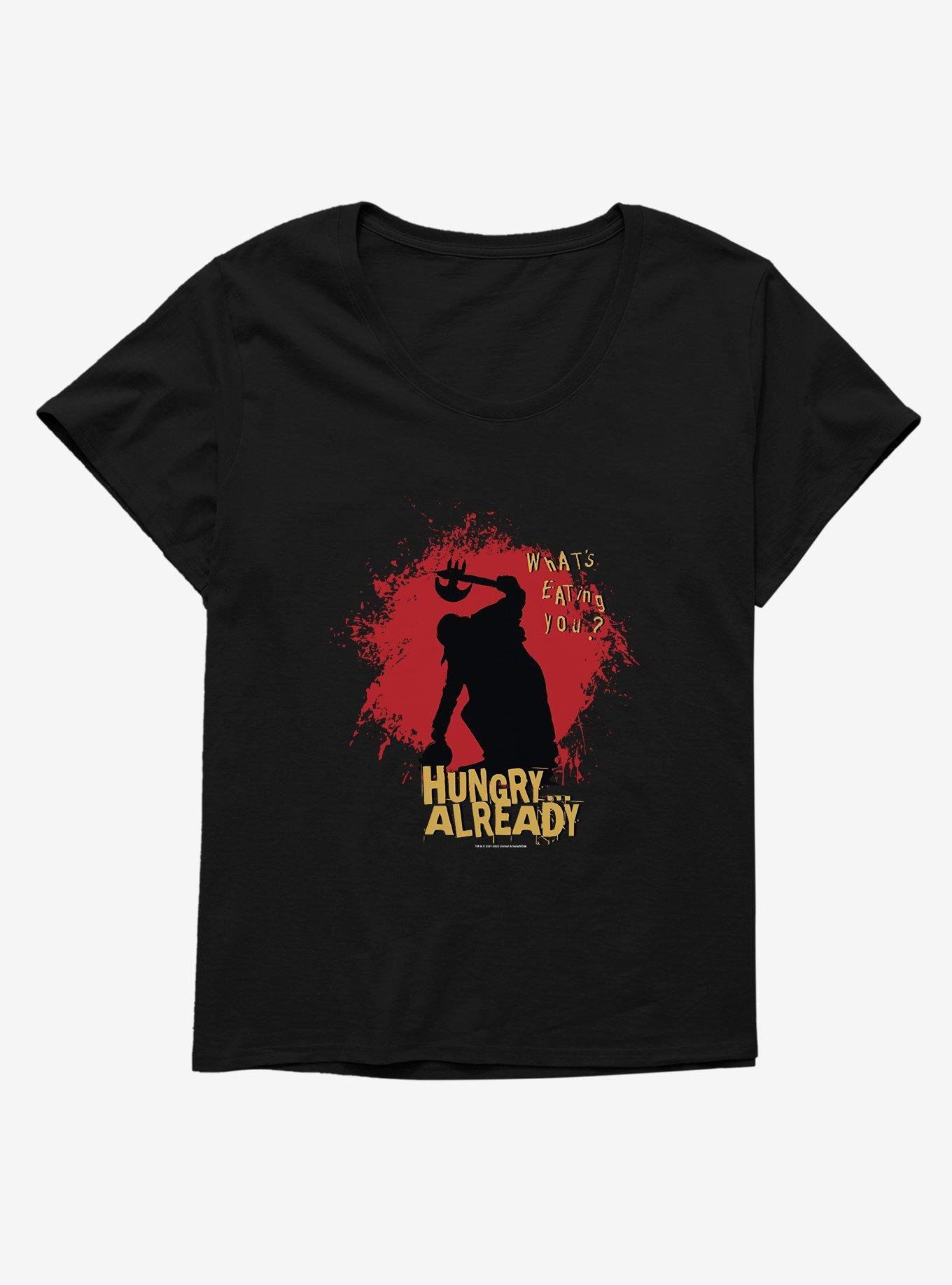 Jeepers Creepers Hungry? Already Girls T-Shirt Plus Size, BLACK, hi-res