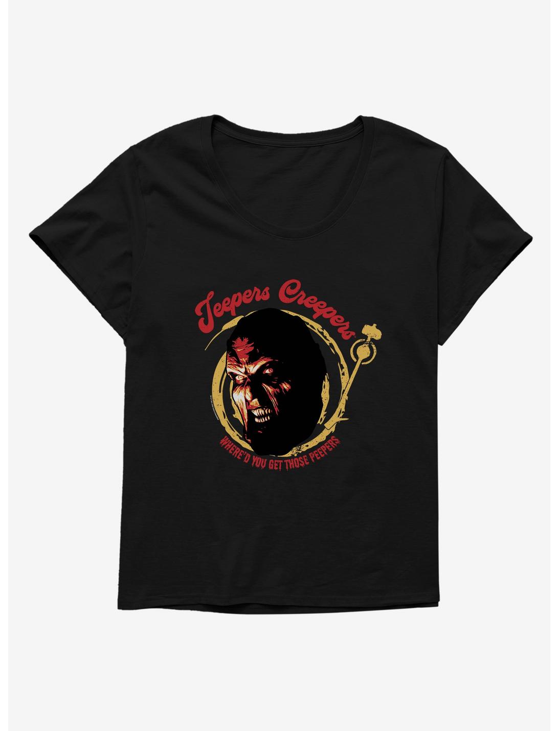 Jeepers Creepers Peepers Girls T-Shirt Plus Size, BLACK, hi-res