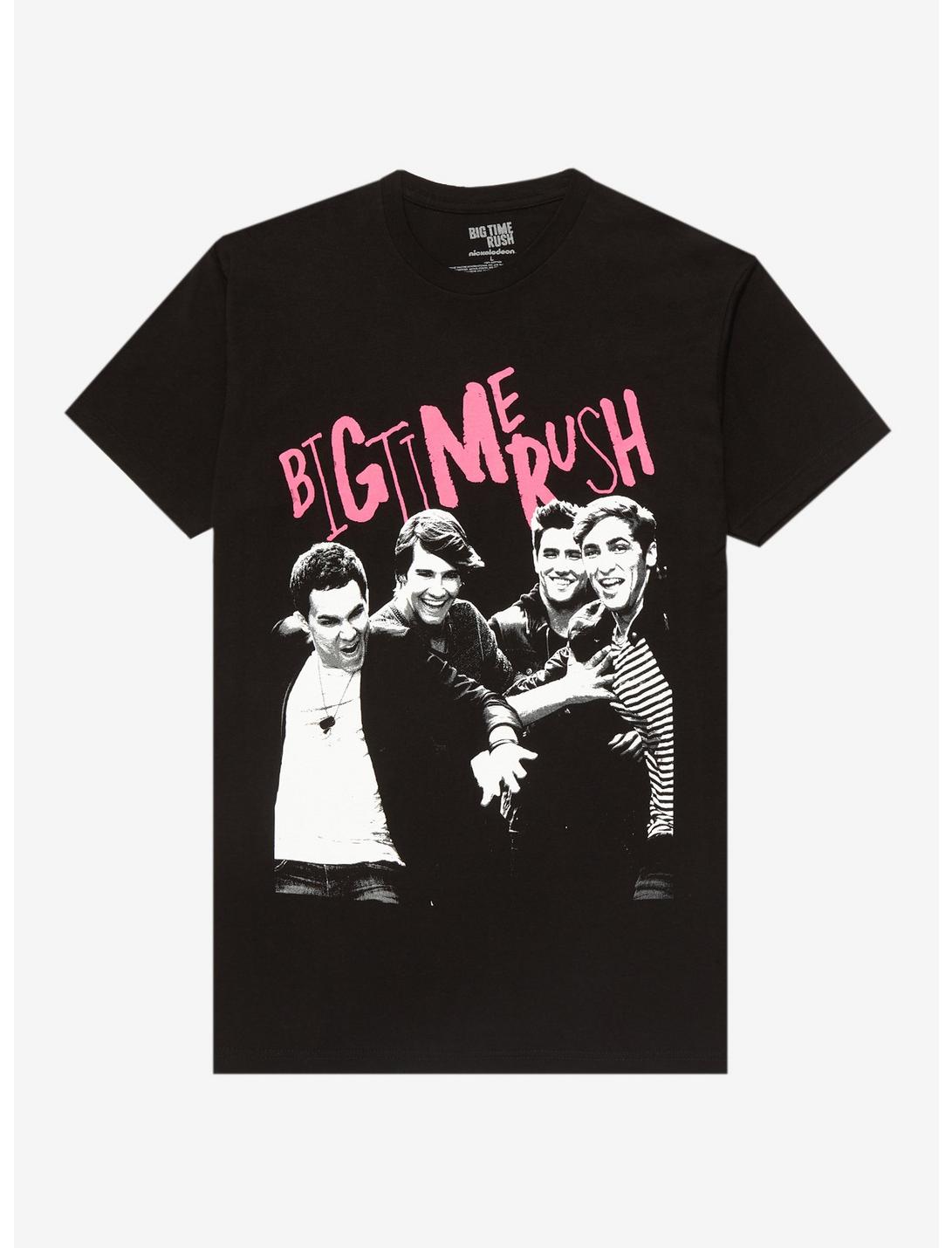 Big Time Rush Group Photo Boyfriend Fit Girls T-Shirt, BLACK, hi-res