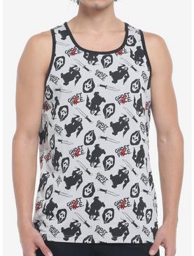 Plus Size Scream Ghost Face Knife Tank Top, , hi-res
