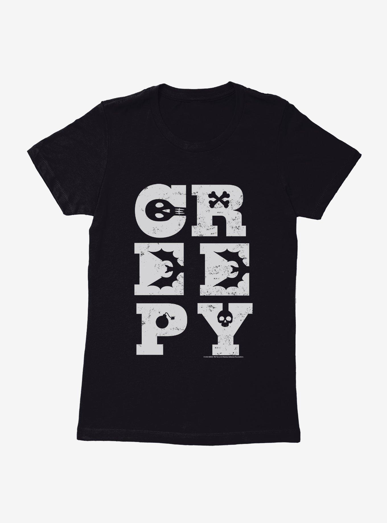 Addams Family Creepy Womens T-Shirt, BLACK, hi-res