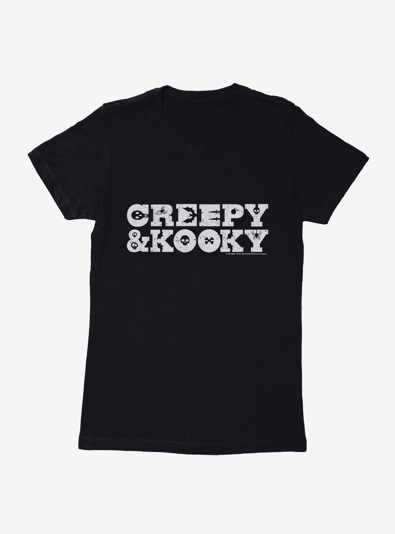 Addams Family Creepy & Kooky Womens T-Shirt, BLACK, hi-res